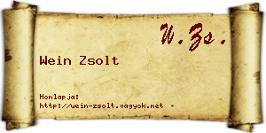 Wein Zsolt névjegykártya
