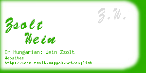 zsolt wein business card